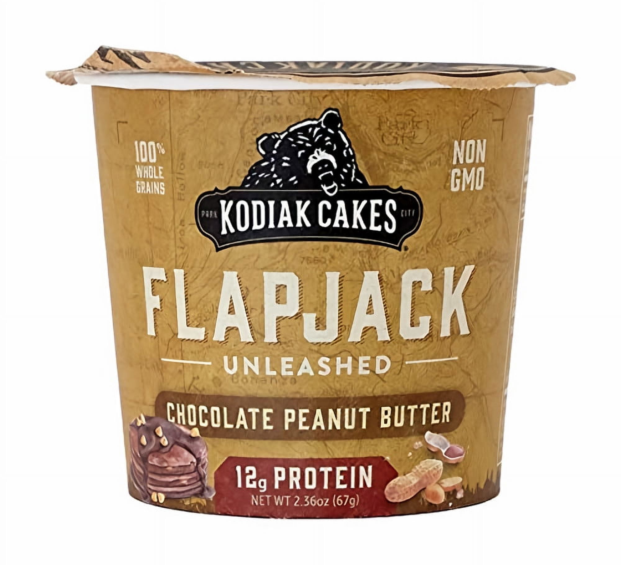 Kodiak Power Cakes Unleashed Chocolate Peanut Butter 2.36 oz (Pack of 8)