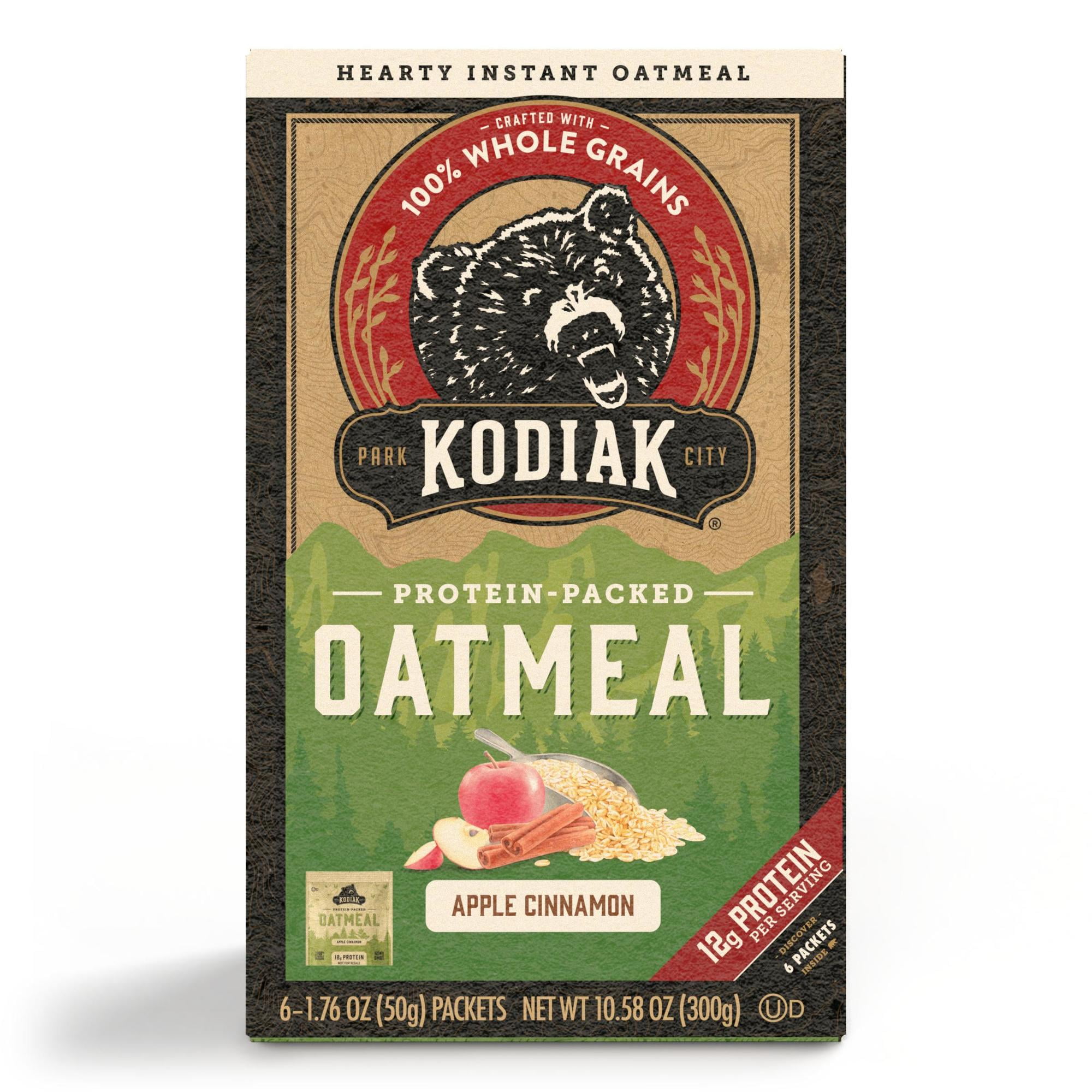 Kodiak ProteinPacked Apple Cinnamon Instant Oatmeal, 1.76 oz, 6