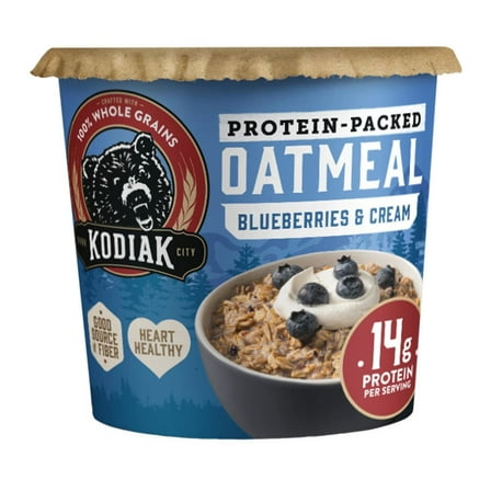 Kodiak Protein-Packed Blueberries and Cream Instant Oatmeal Power Cup, 2.12 oz