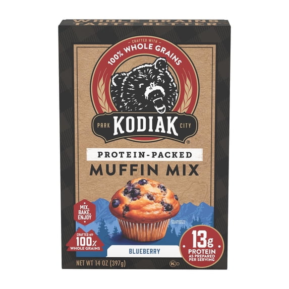 Kodiak Protein-Packed Blueberry Muffin Mix, 14 oz Box
