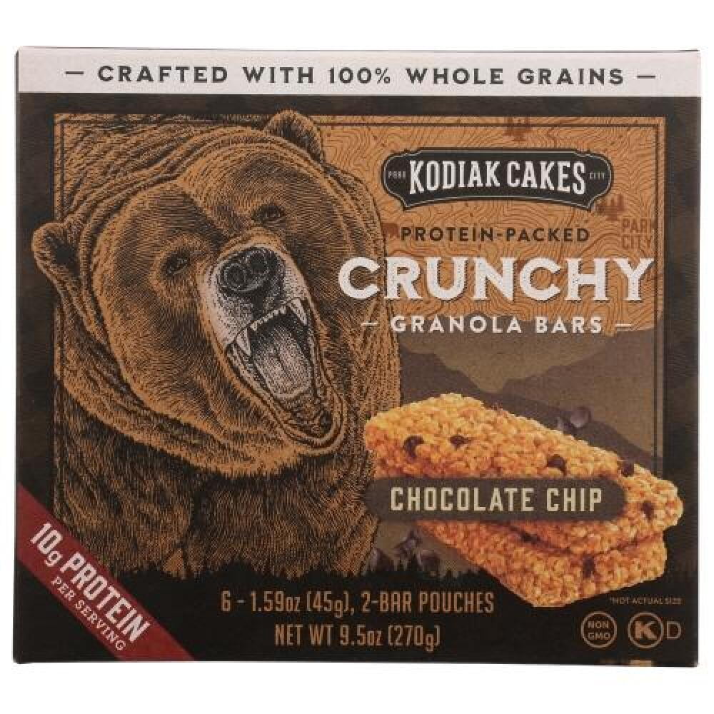 Kodiak Protein-Packed Chocolate Chip Crunchy Granola Bars 1.59 oz (Pack of 4)