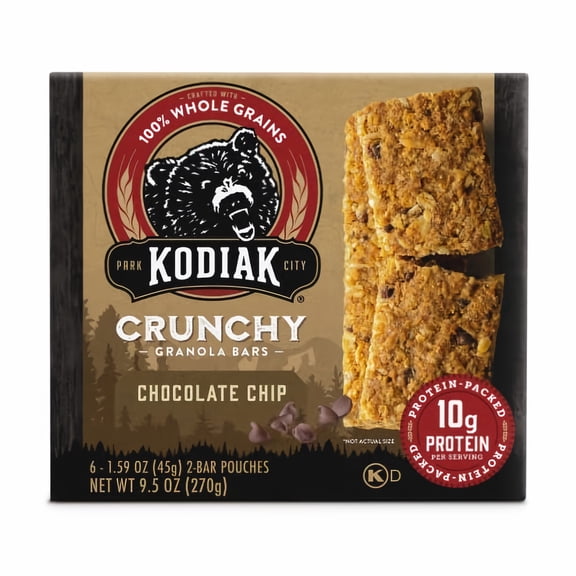 Kodiak Protein-Packed Chocolate Chip Crunchy Granola Bars 1.59 oz (Pack of 5)