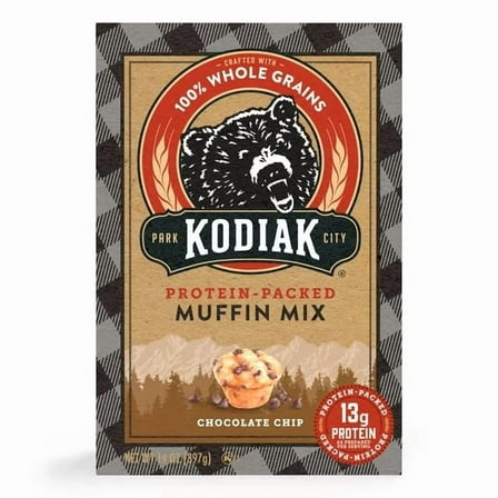 Kodiak Protein-Packed Chocolate Chip Muffin Mix, 14 oz Box