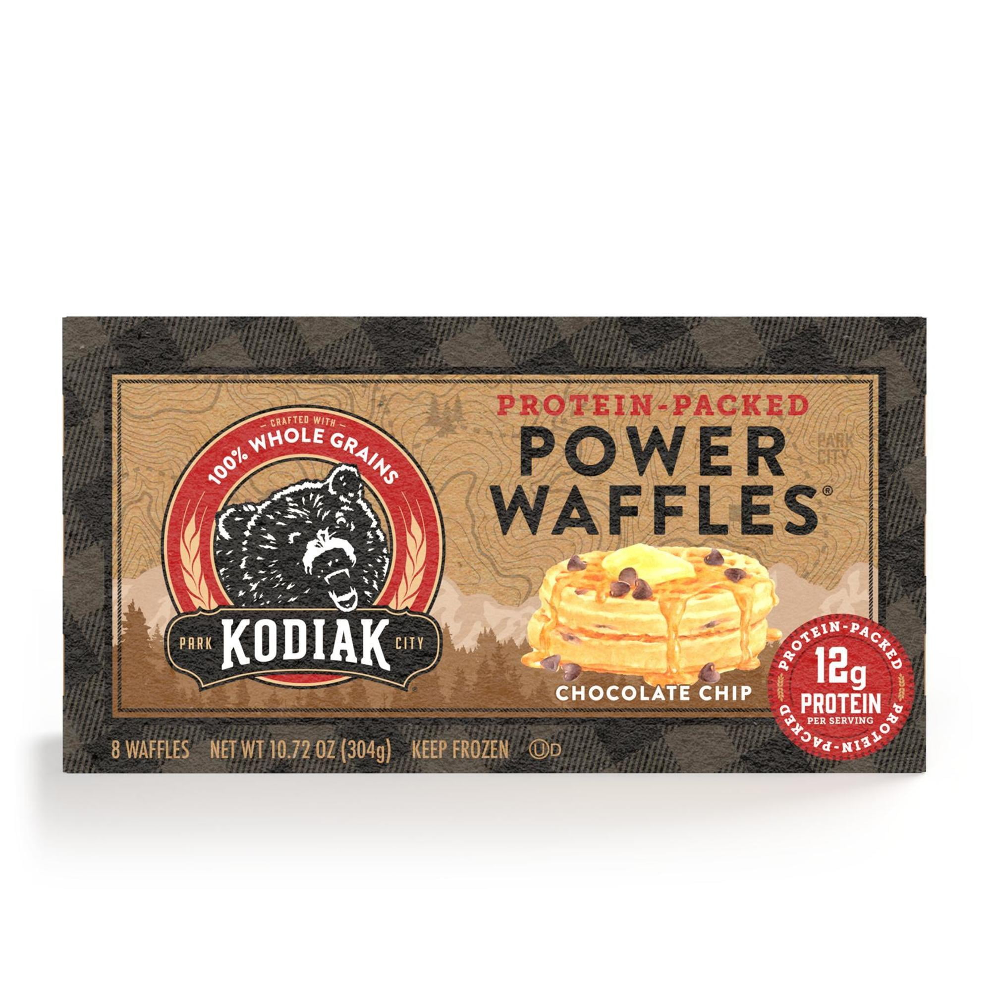 Kodiak ProteinPacked Chocolate Chip Power Waffles, 10.72 oz, 8 Count