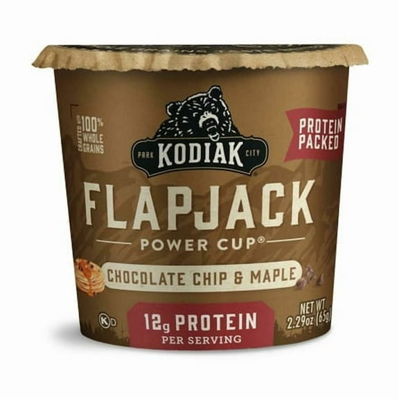 Kodiak Protein-Packed Chocolate Chip and Maple Flapjack Power Cup Microwaveable 2.29 oz