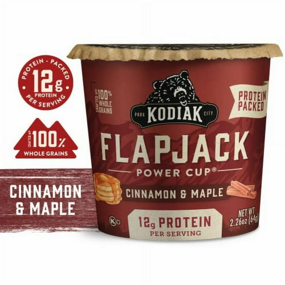 2X-Kodiak Protein-Packed Cinnamon and Maple Pancake Power Cup with 12g Protein - 2.25 oz