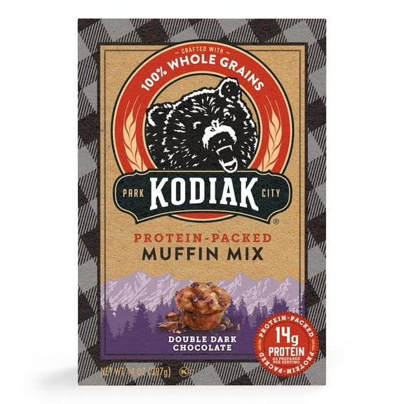 Kodiak Protein Packed Double Dark Chocolate Muffin Mix, 14 oz