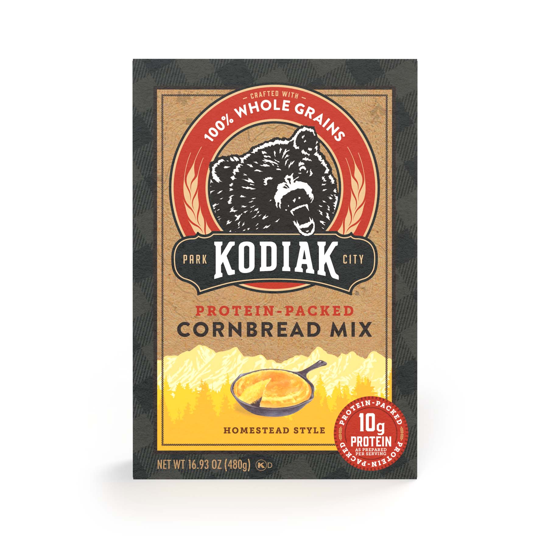 Mix,　Cornbread　16.93　Homestead　Kodiak　Protein-Packed　Box　Style　oz