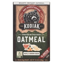 Kodiak Protein-Packed Maple Brown Sugar Instant Oatmeal, 1.76 oz, 6 Packets