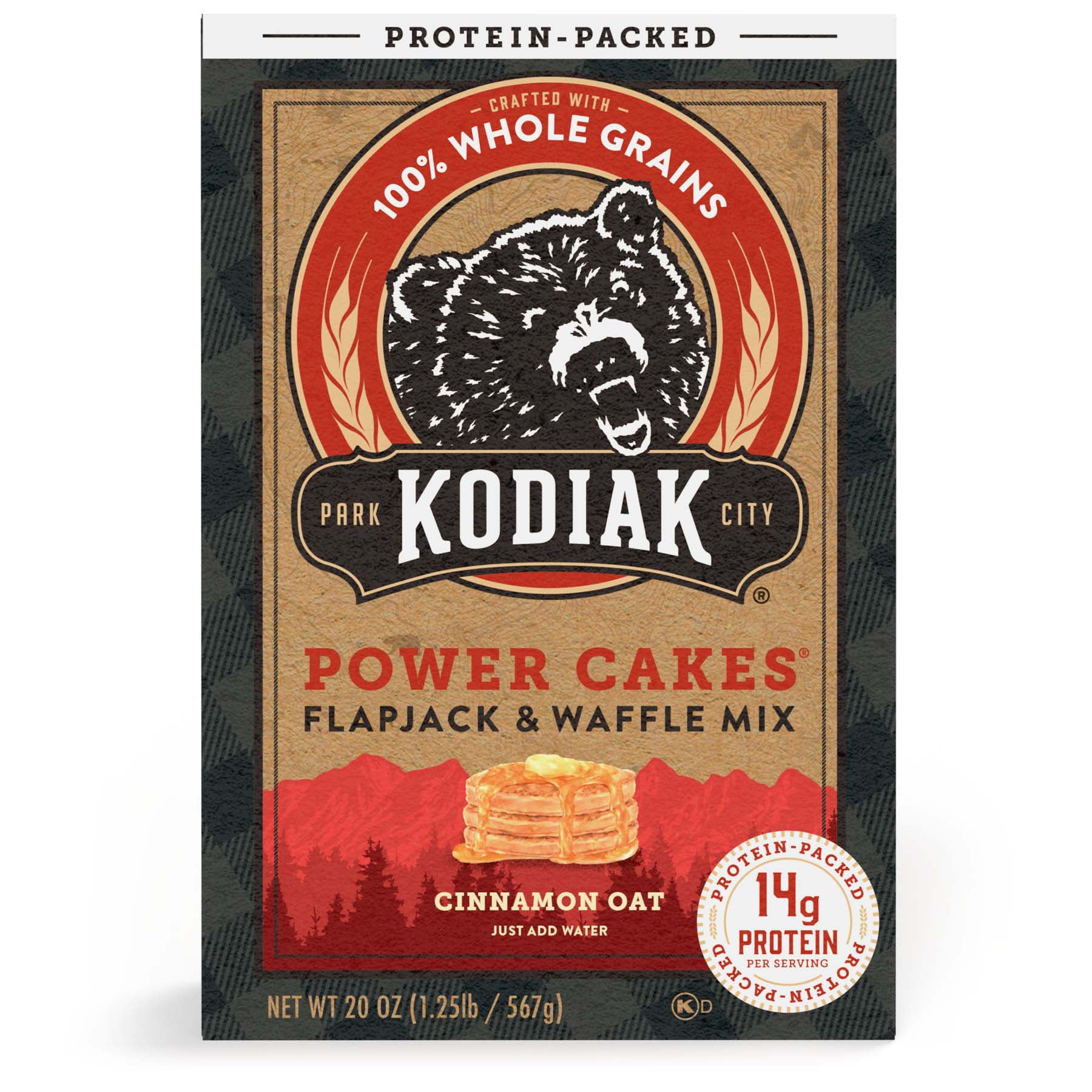 Kodiak ProteinPacked Power Cakes Cinnamon Oat Flapjack and Waffle Mix
