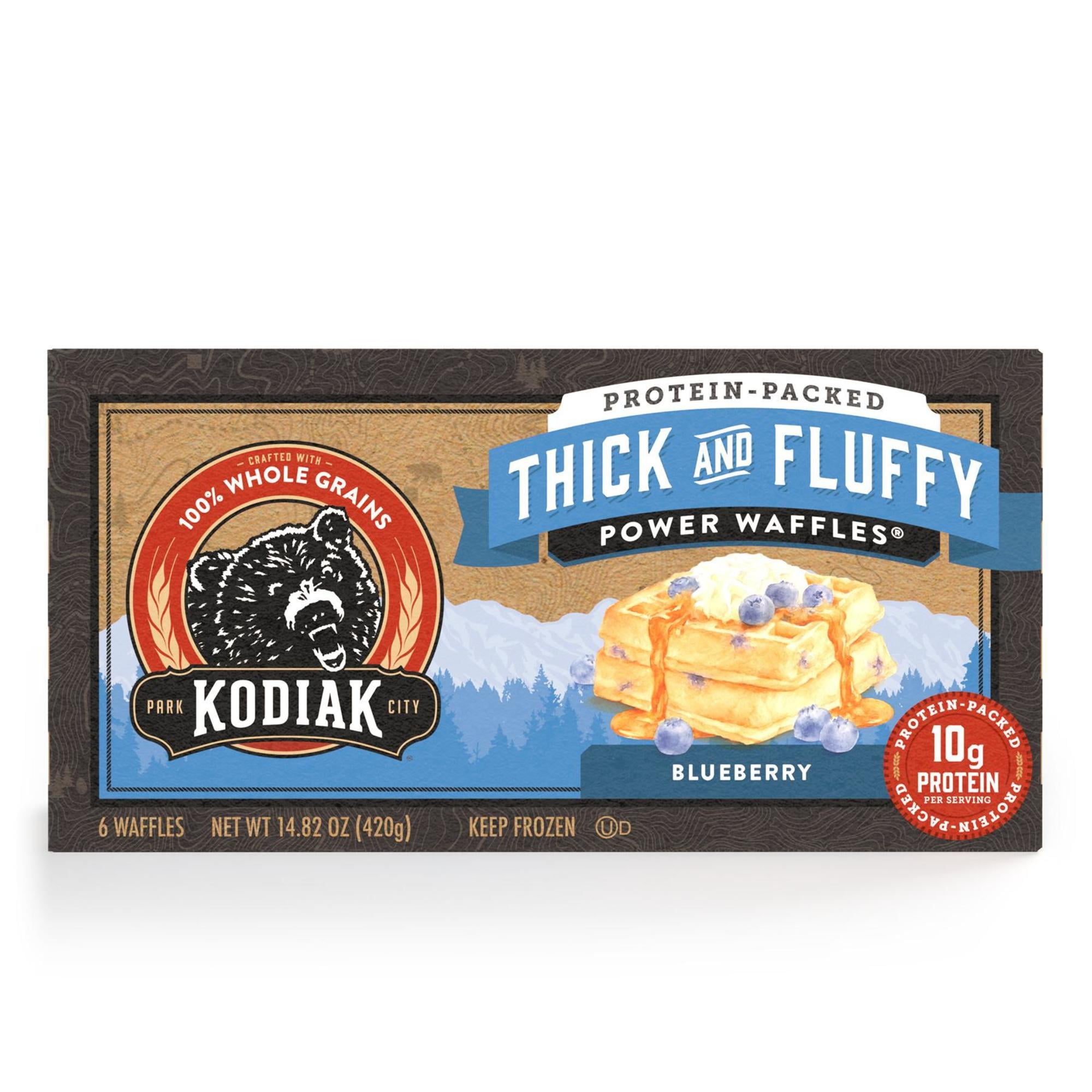 Kodiak ProteinPacked Thick and Fluffy Blueberry Power Waffles, 14.82