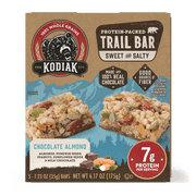 Kodiak Protein-Packed Chocolate Almond Trail Bars, 1.23 oz, 5 Count Cardboard Box