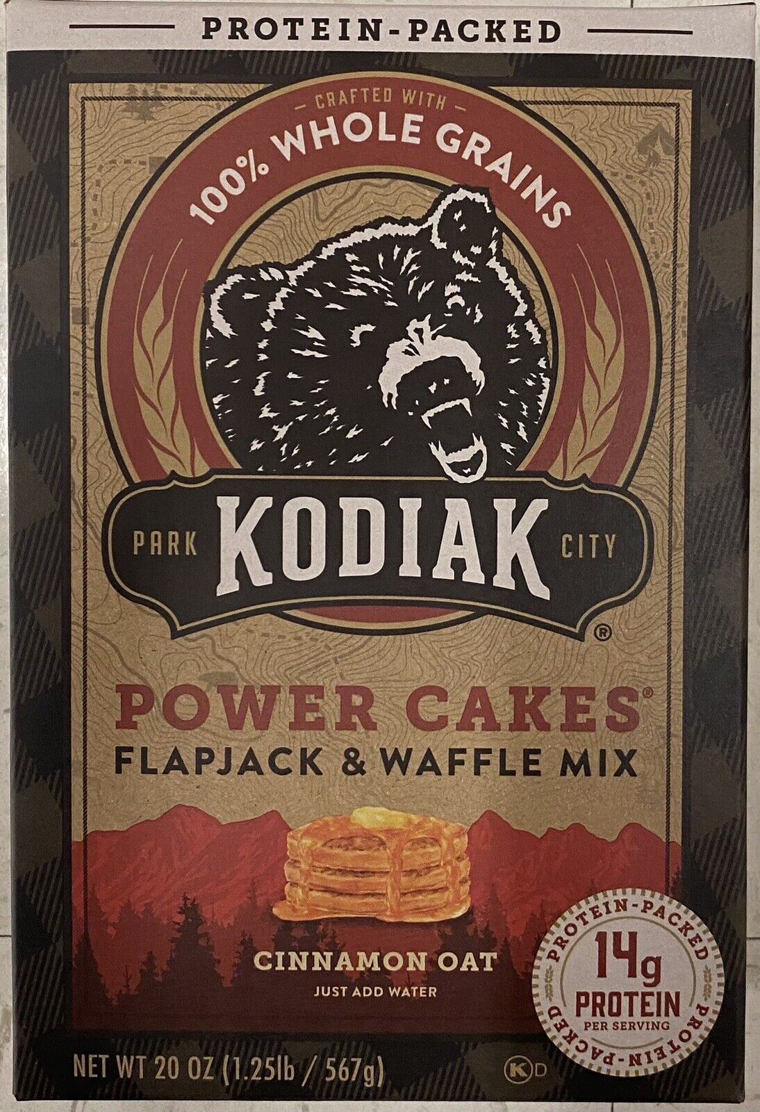 Kodiak Protein Power Cakes CINNAMON OAT Pancake Flapjack & Waffle Mix