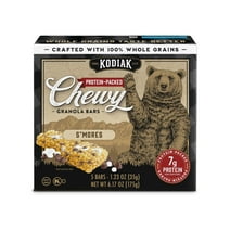 Kodiak Protein S'mores Chewy Granola Bars, 1.23 oz, 5 Count Box