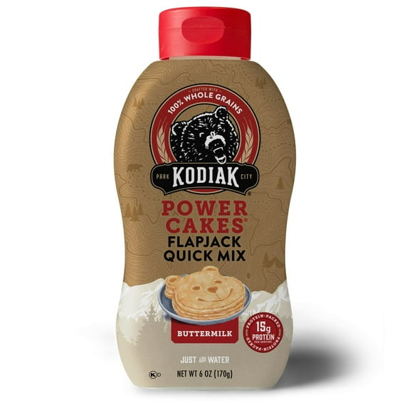 Kodiak Quick Mix Power Cakes Buttermilk Pancake and Waffle Mix, 6 oz