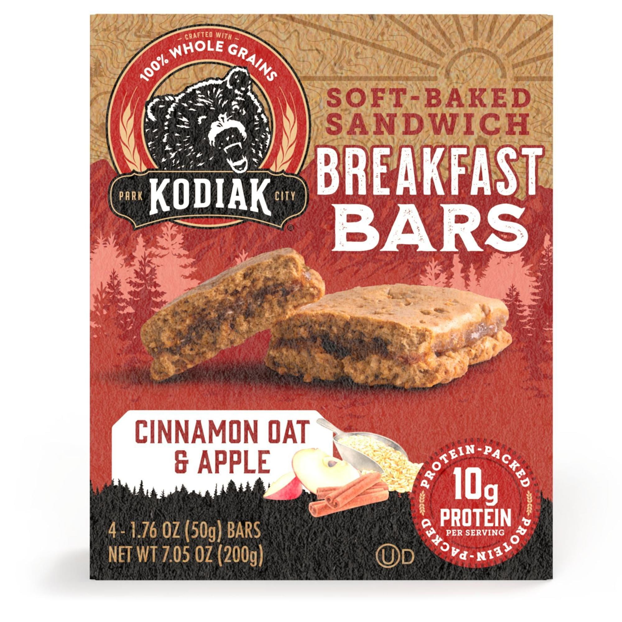 Kodiak SoftBaked Sandwich Cinnamon Oat and Apple Breakfast Bars, 1.76