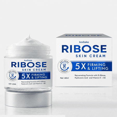 Kodiake Ribose Skin Cream, 60ml , Rejuvenating Formula with D-Ribose, Hyaluronic Acid, Vitamin E + B5