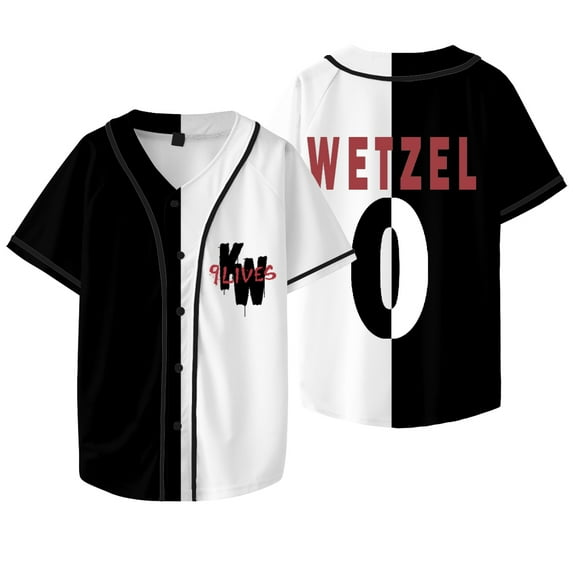 Koe Wetzel 0 Jersey 9 Lives Album Tour Merch Baseball Jacket Women Men Fashion Short Sleeve T-Shirts