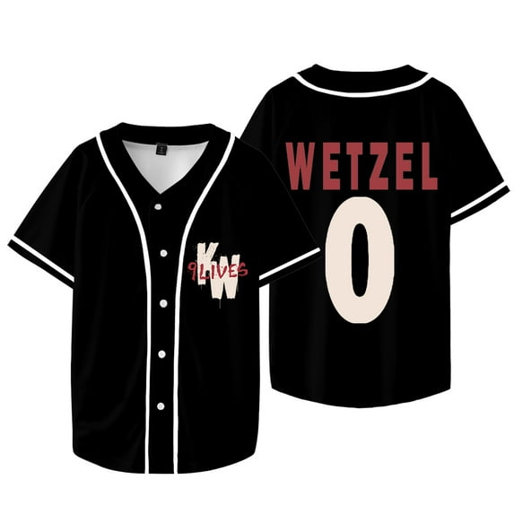 Koe Wetzel 0 Jersey 9 Lives Album Tour Merch Baseball Jacket Women Men Fashion Short Sleeve T-Shirts