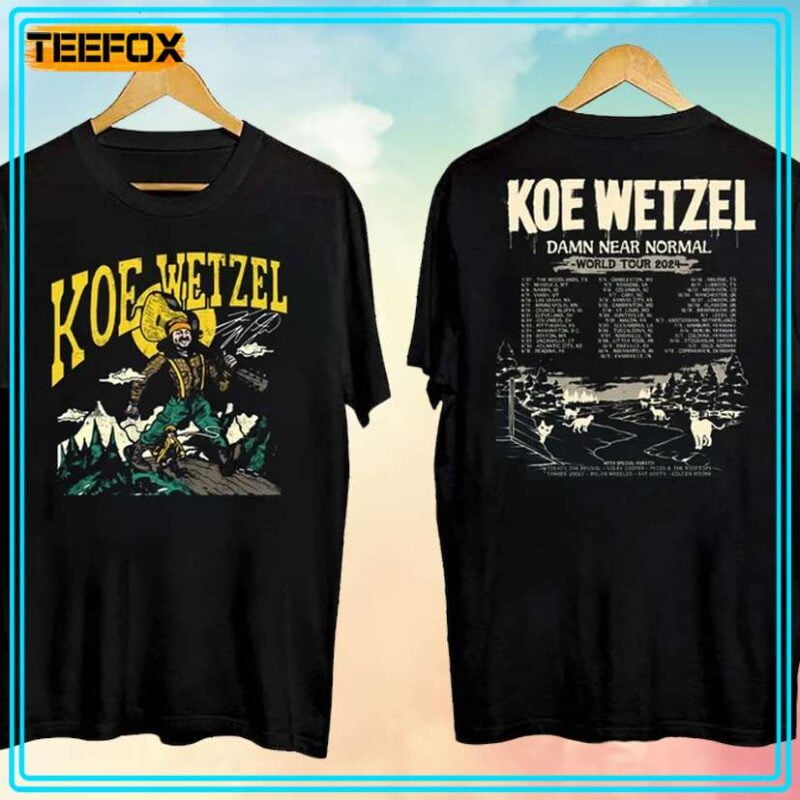 Koe Wetzel Damn Near Normal Tour 2024 Unisex TShirt