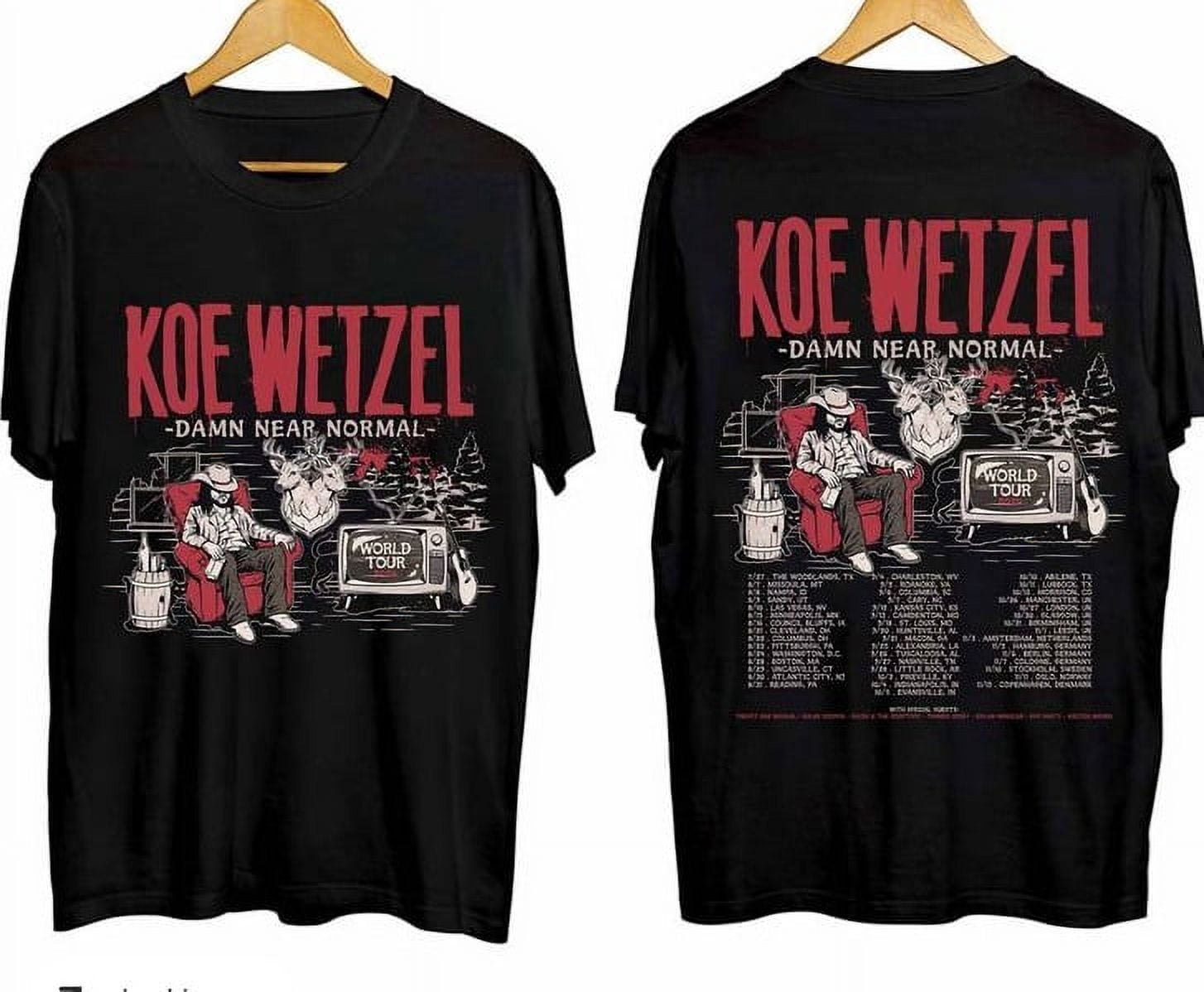 Koe Wetzel Damn Near Normal World Tourshirt