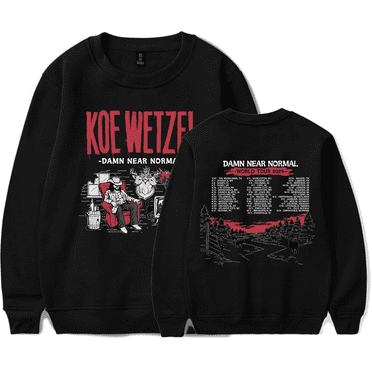 Koe Wetzel Merch Sweatshirt Damn Near Normal World Tour 2024 Crewneck Men Women Long Sleeve Hoodie Streetwear Pullover Top