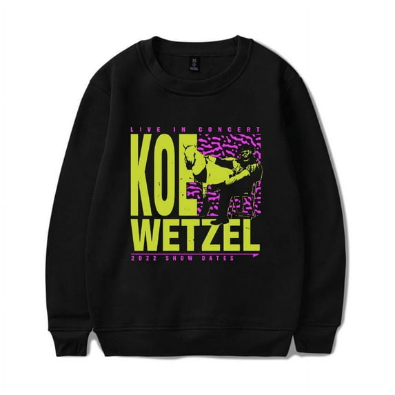 Koe Wetzel Merch Sweatshirt Live In Concert 2022 Show Dates Crewneck Men Women Long Sleeve Hoodie Streetwear Pullover Top