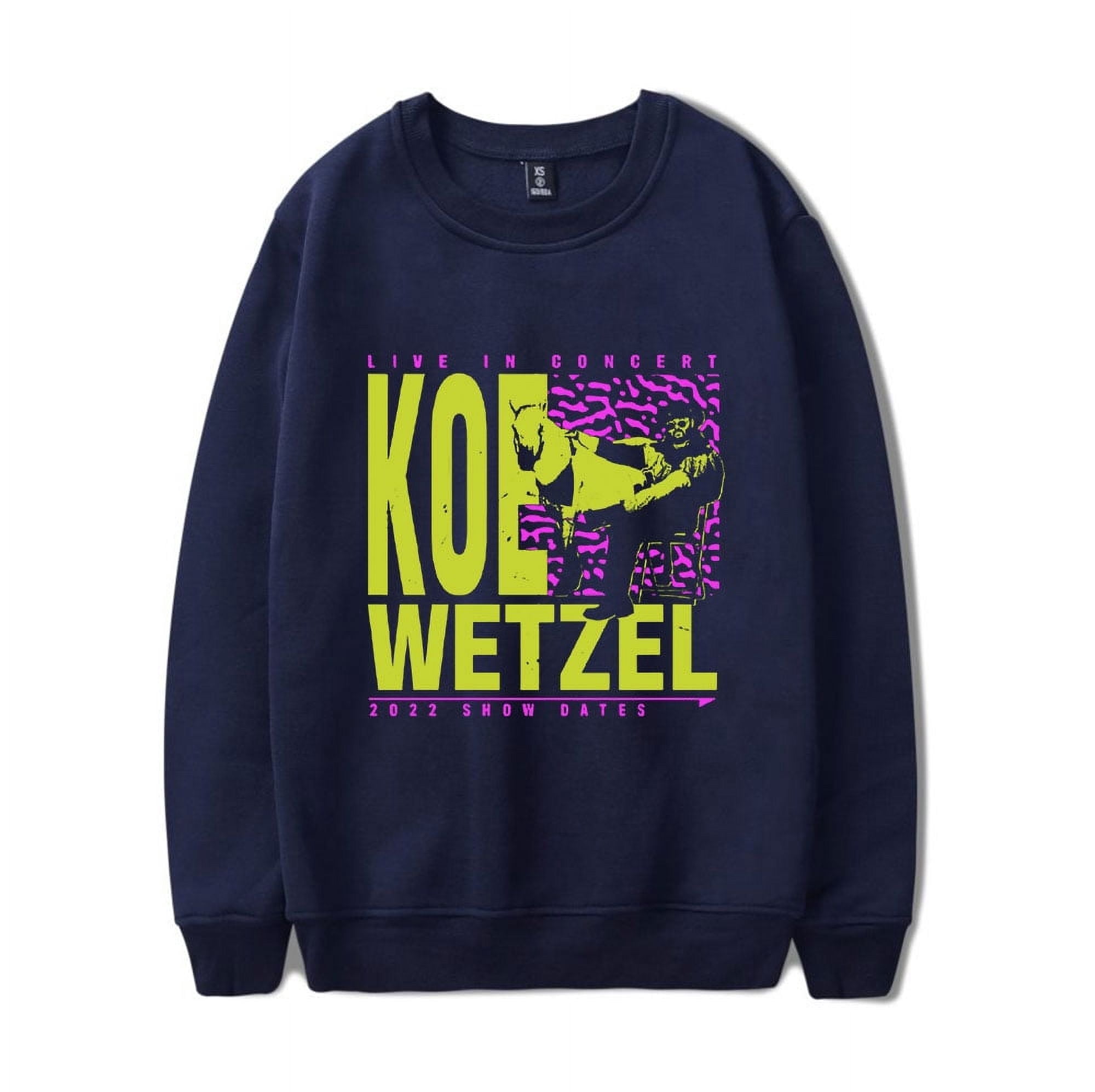 Koe Wetzel Merch Sweatshirt Live In Concert Show Dates Crewneck Men