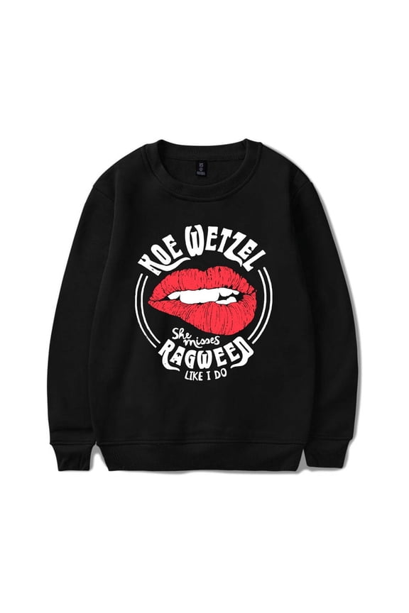 Koe Wetzel Merch Sweatshirt She Misses Ragweed Like I Do Crewneck Men Women Long Sleeve Hoodie Streetwear Pullover Top