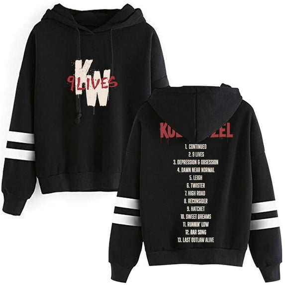 Koe Wetzel Tracklist Pullovers 9 Lives Album Tour Merch Women Men Fashion Long Sleeve Sweatshirts
