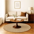 thumbnail image 1 of Koeckritz Rugs 32 oz Indoor Area Rug, Brown Solid, 7' Round for Living Room, Bedroom, 1 of 6