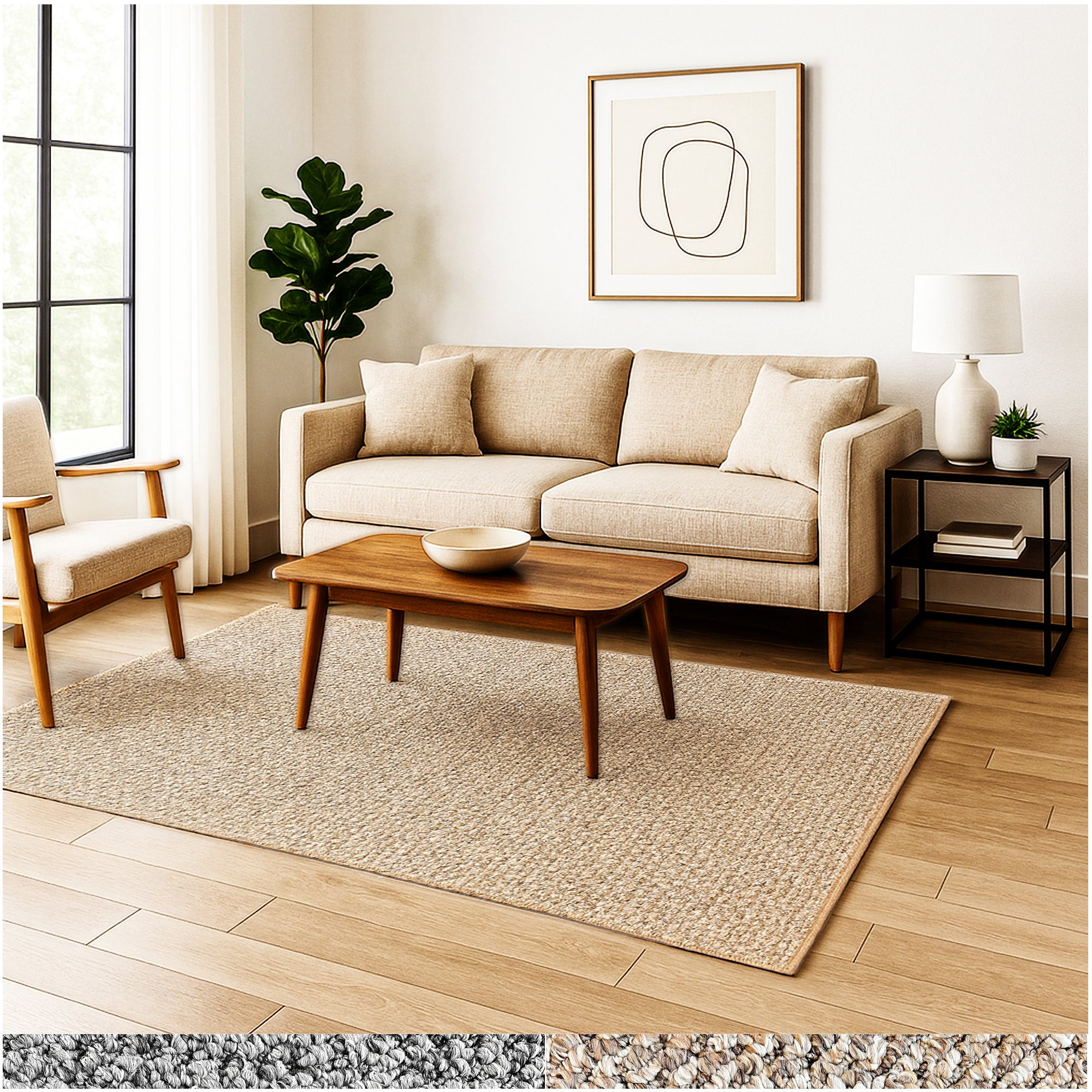 Koeckritz Dream Land Wool-Inspired Berber Indoor Bound Area Rug, Swiss ...