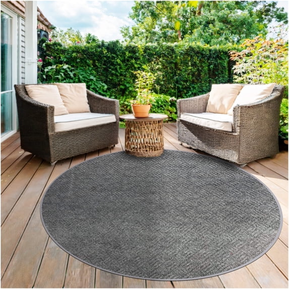 Koeckritz Rugs 11' Round Tin Gray Premium Soft Beige Indoor Outdoor Rug for Comfort & Style