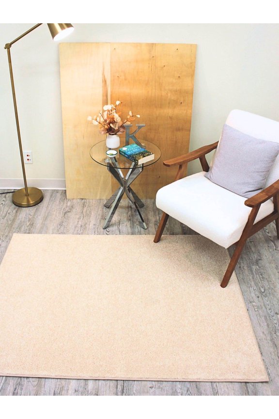 12'x18' Off-White Indoor Area Rug, 30 oz Soft Plush Nylon, 1/2" Thickness