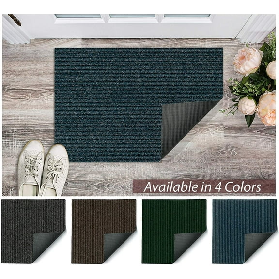 Koeckritz Rugs 18"x 30" in Indoor/Outdoor Non Slip Heavy Duty Rubber Backed Doormat