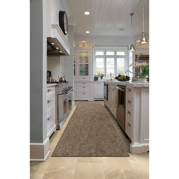 Koeckritz Rugs 2'x16' Chocolate Chip Area Rug with Premium Fabric Finished Edges