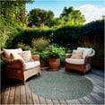 thumbnail image 1 of Koeckritz Rugs 3' Round Mineral Gray Ultra Artificial Turf Indoor and Outdoor Rug With Finished Edges, 1 of 7