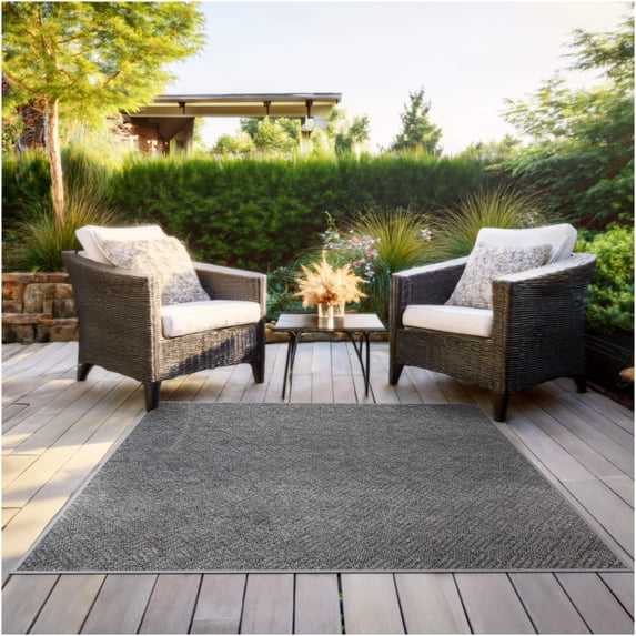 Koeckritz Rugs 3'x3' Tin Gray Premium Soft Beige Indoor Outdoor Rug for Comfort & Style