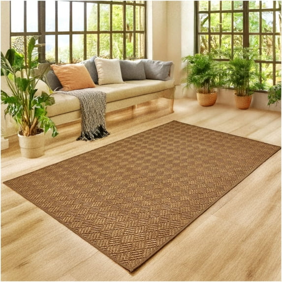 Koeckritz Rugs 3'x5' Camel Ridge Premium Soft Beige Indoor Outdoor Rug for Comfort & Style