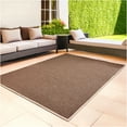 thumbnail image 1 of Koeckritz Rugs 4' x 5' Premium Ribbed Indoor/Outdoor Area Rug, Quick Dry, Lightweight, Espresso, 1 of 8