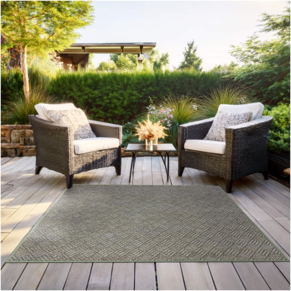 Koeckritz Rugs 6'x6' Sky Dragon Premium Soft Beige Indoor Outdoor Rug for Comfort & Style