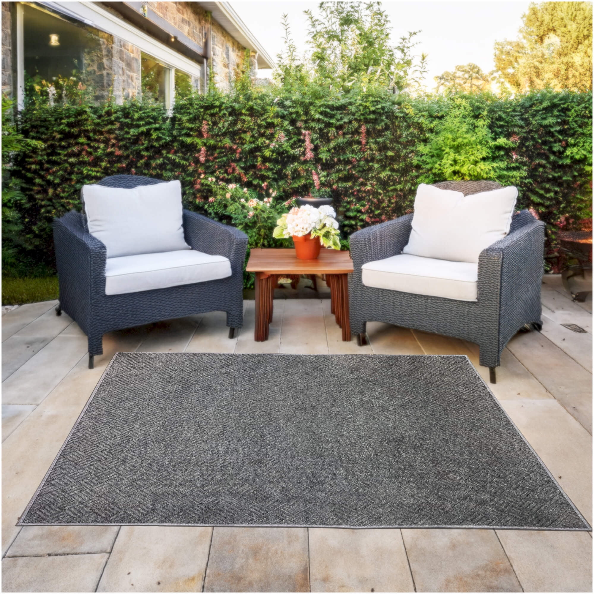 Koeckritz Rugs 6'x8' Tin Gray Premium Soft Beige Indoor Outdoor Rug for ...