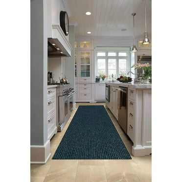 Koeckritz Rugs 7' x 12' Blue Heavy Duty Non-Slip Indoor/Outdoor Rug, All-Weather Doormat