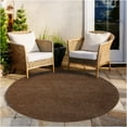 thumbnail image 1 of Koeckritz Rugs 8' Round Boardwalk Luxe Indoor/Outdoor Brown Area Rug Soft, Durable & Stylish, 1 of 7