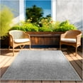 thumbnail image 1 of Koeckritz Rugs 8' x 8' Premium Ribbed Indoor/Outdoor Area Rug, Quick Dry, Lightweight, Sky Grey, 1 of 8