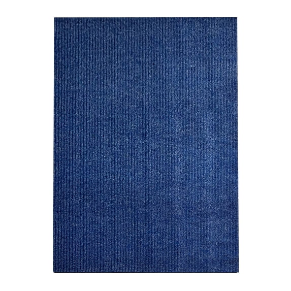 Koeckritz Rugs 7' x 18' Blue Heavy Duty Non-Slip Indoor/Outdoor Rug, All-Weather Doormat