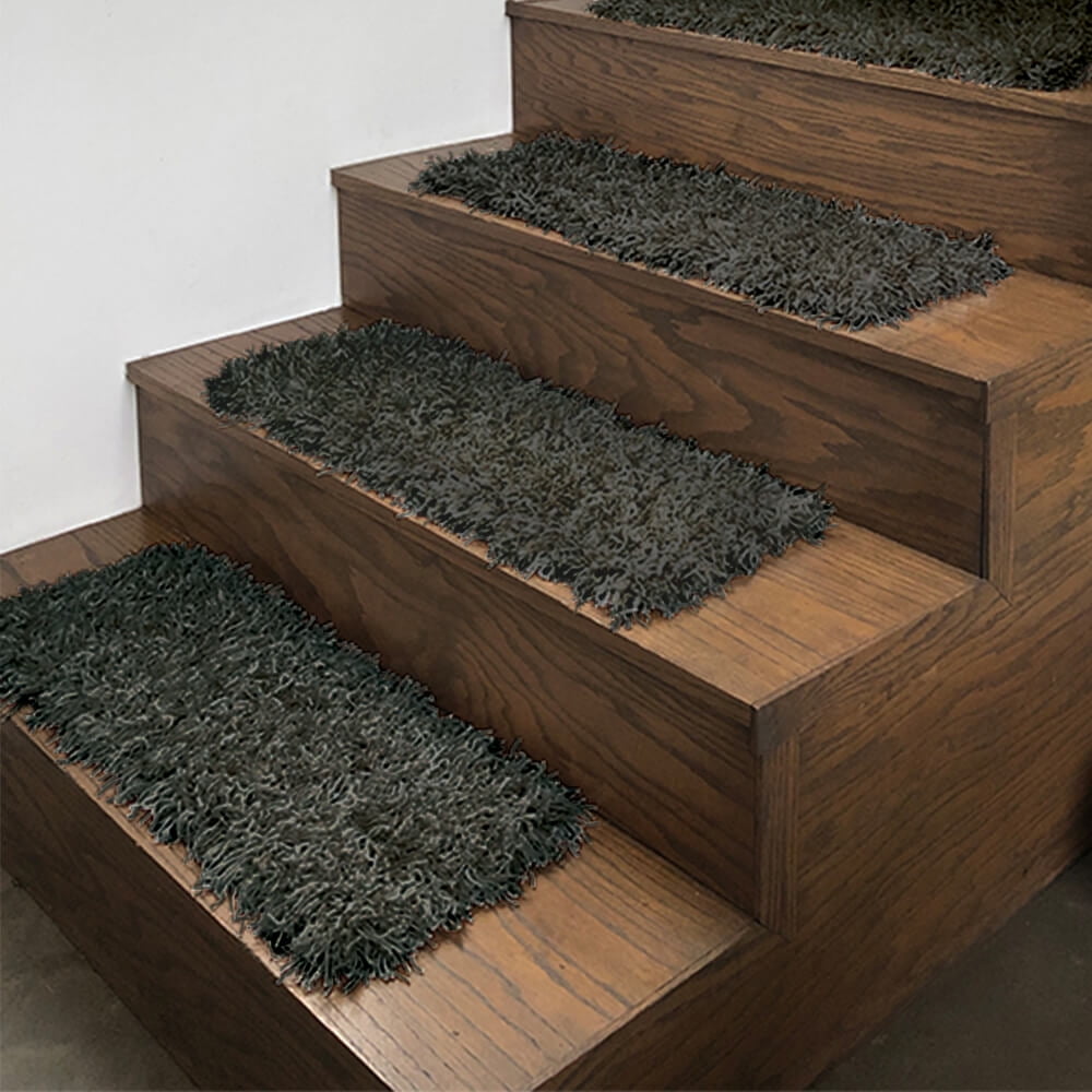Koeckritz Rugs Bling Black Marble Shaggy Area Rug, 8'x8', 1.5