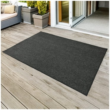 Koeckritz Rugs Economical 2'x5' Black Ice Area Rug, Soft & Durable for Indoors/Outdoors