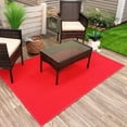thumbnail image 1 of Koeckritz Rugs Economical Bright Red 8' Round Area Rug, Soft & Durable for Indoors/Outdoors, 1 of 5