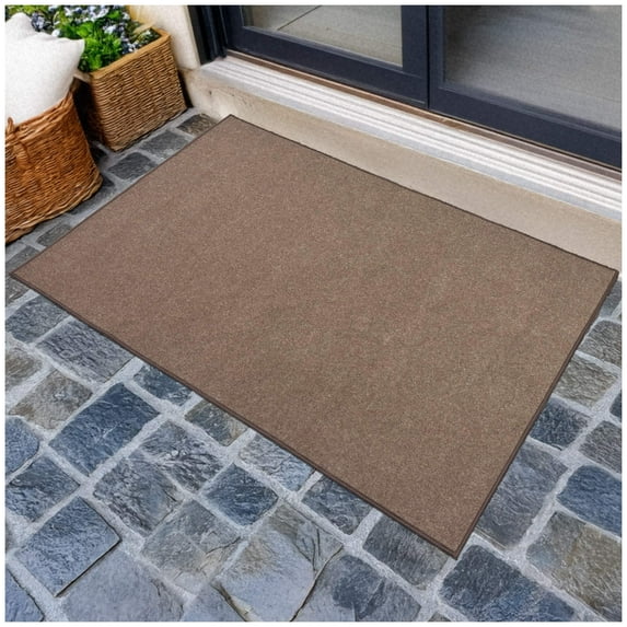 Koeckritz Rugs Economical Espresso 12'x18' Area Rug, Soft & Durable for Indoors/Outdoors